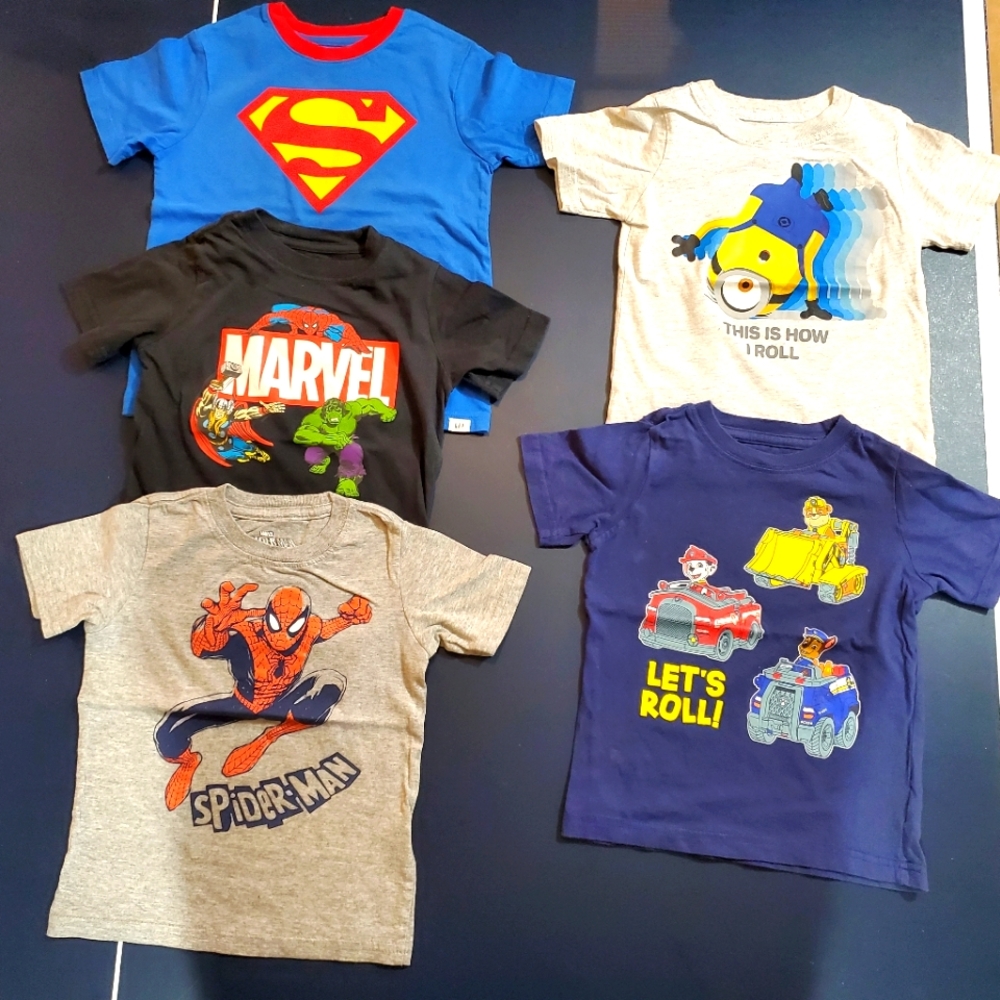 Boys Character Tshirts assorted size 3T & size 4T